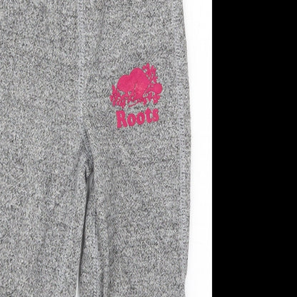 Preloved Roots Girls Grey   Sweatpants Trousers Size 3 Years - Detail