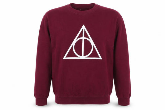 Famona Mens Red   Pullover Sweatshirt Size S  - Triangle Burgundy