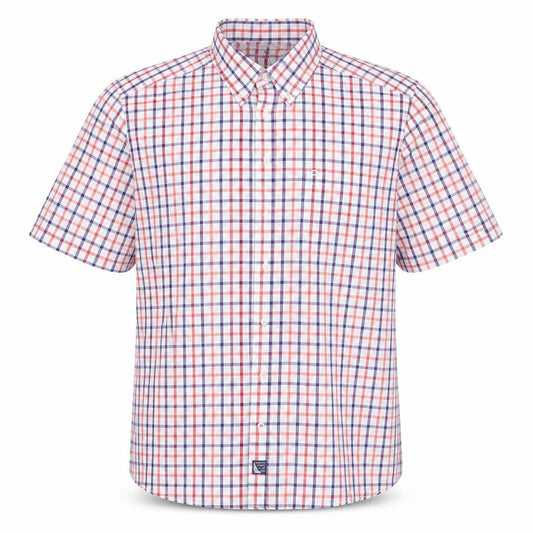 Olymp Mens Red Check   Button-Up Size L  - Blue