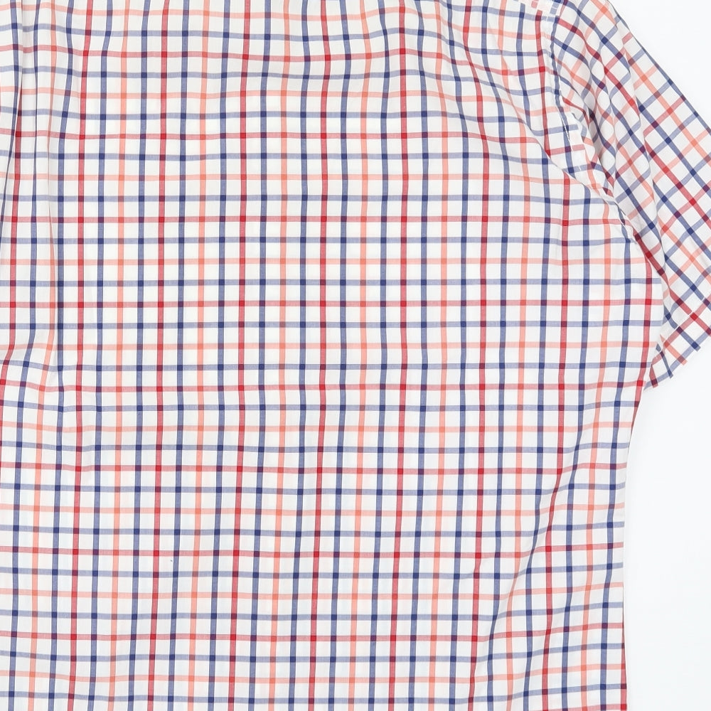 Olymp Mens Red Check   Button-Up Size L  - Blue