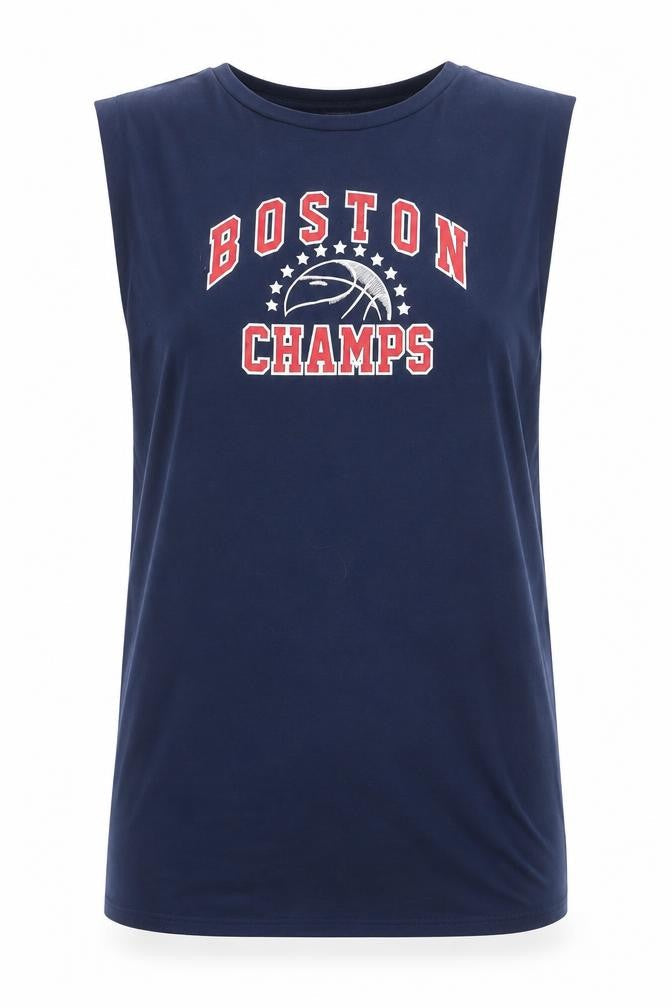 SheIn Womens Blue   Basic Tank Size L  - Boston Champs