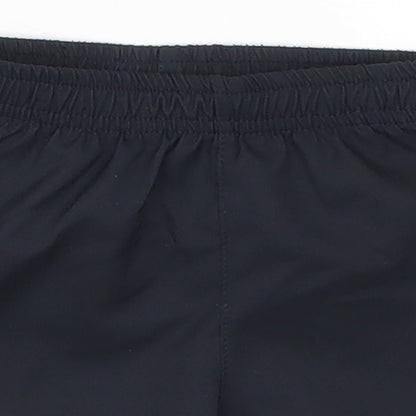 Close-up detail of Umbro boys’ black cropped trousers, size 3-6, months