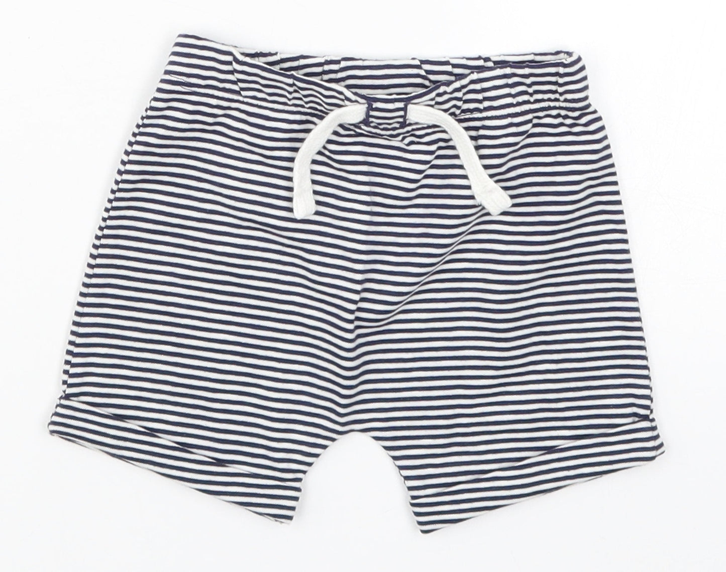 TU Baby Blue Striped  Cropped Trousers Size 3-6 Months