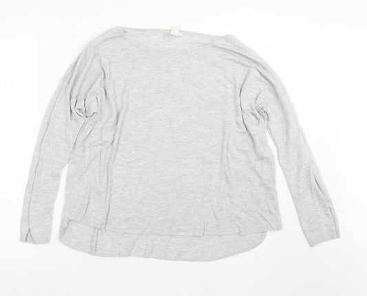H&M Womens Grey  Knit Pullover Jumper Size L