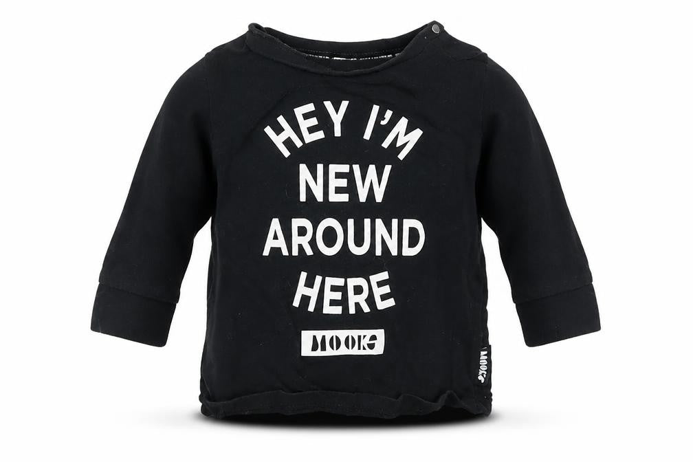 MOOKS Boys Black   Basic T-Shirt Size 3-6 Months