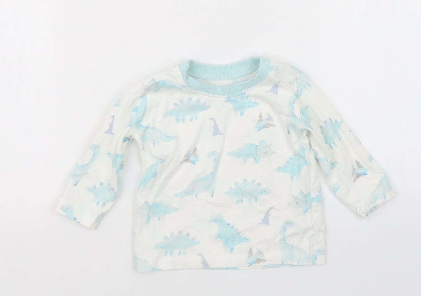 George Boys Blue Geometric  Basic T-Shirt Size 3-6 Months