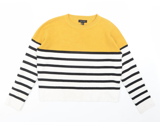 New Look Womens Black Striped  Pullover Jumper Size S