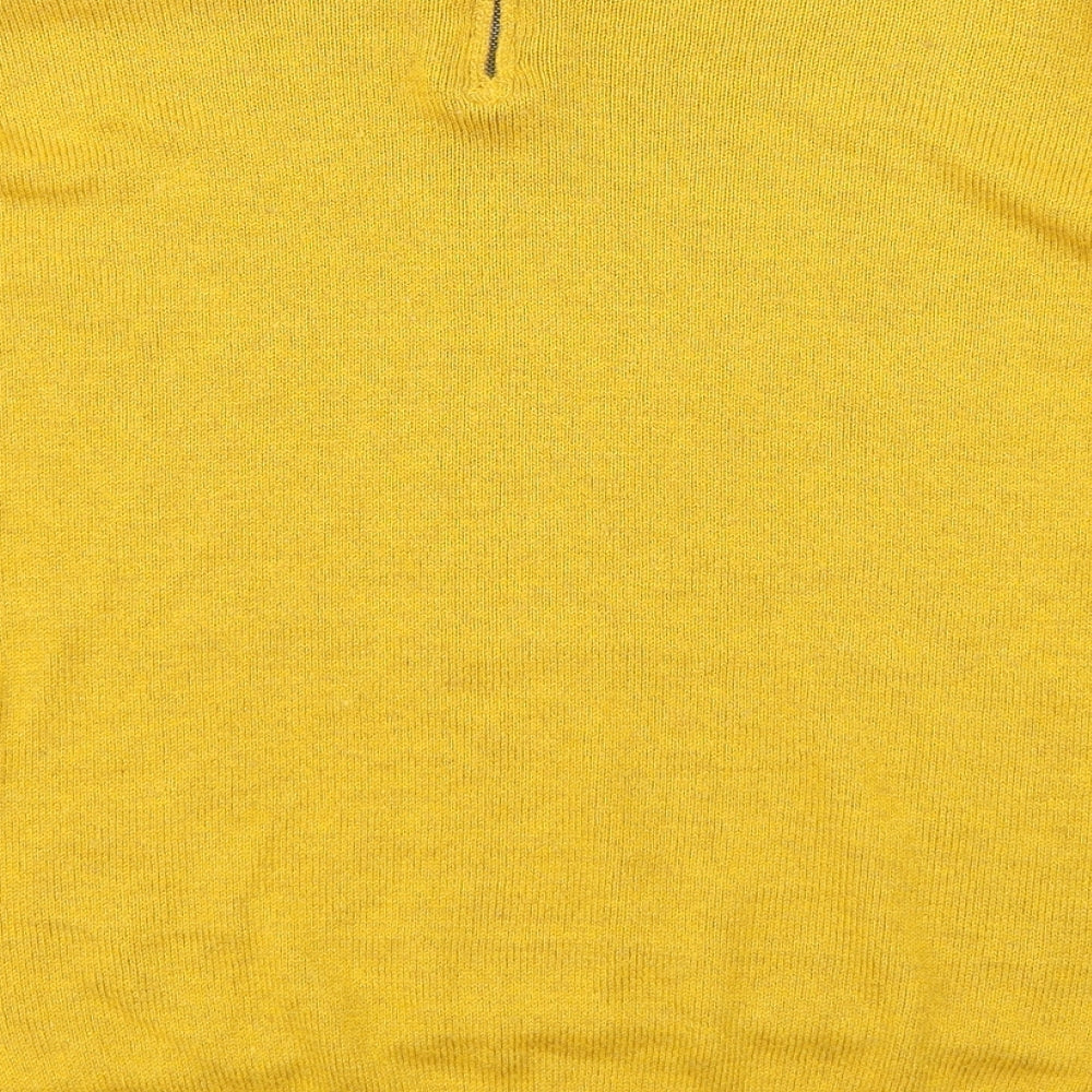 H&M Womens Yellow  Knit Pullover Jumper Size S