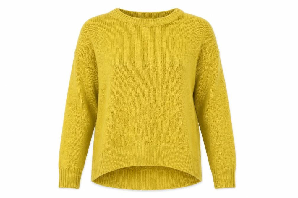 New Look Womens Yellow  Knit Pullover Jumper Size S