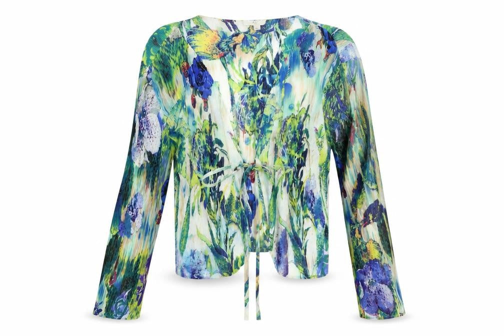 Country Casuals Womens Blue Geometric  Cardigan Jumper Size M
