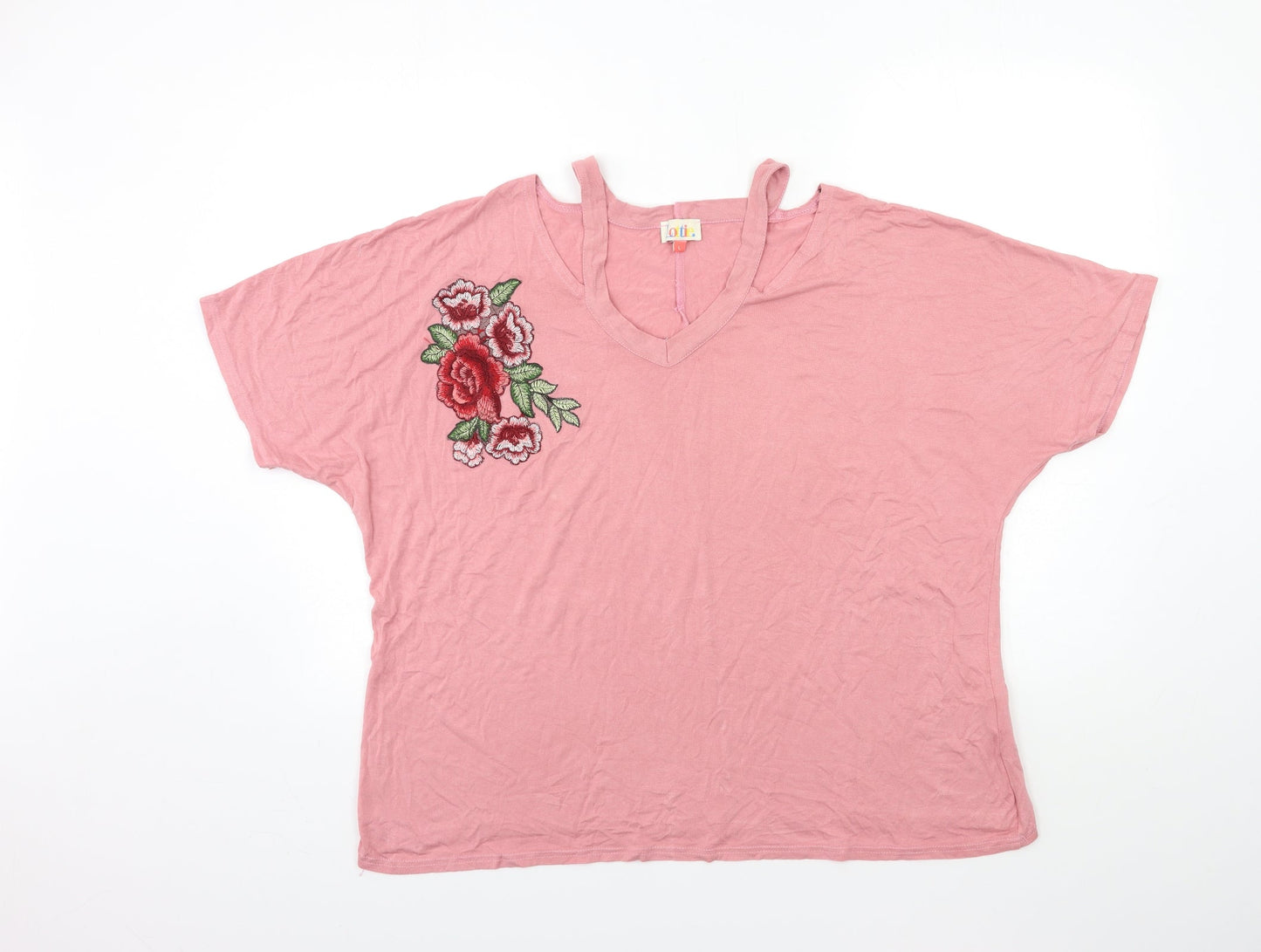 Lottie Womens Pink Floral   T-Shirt Size L