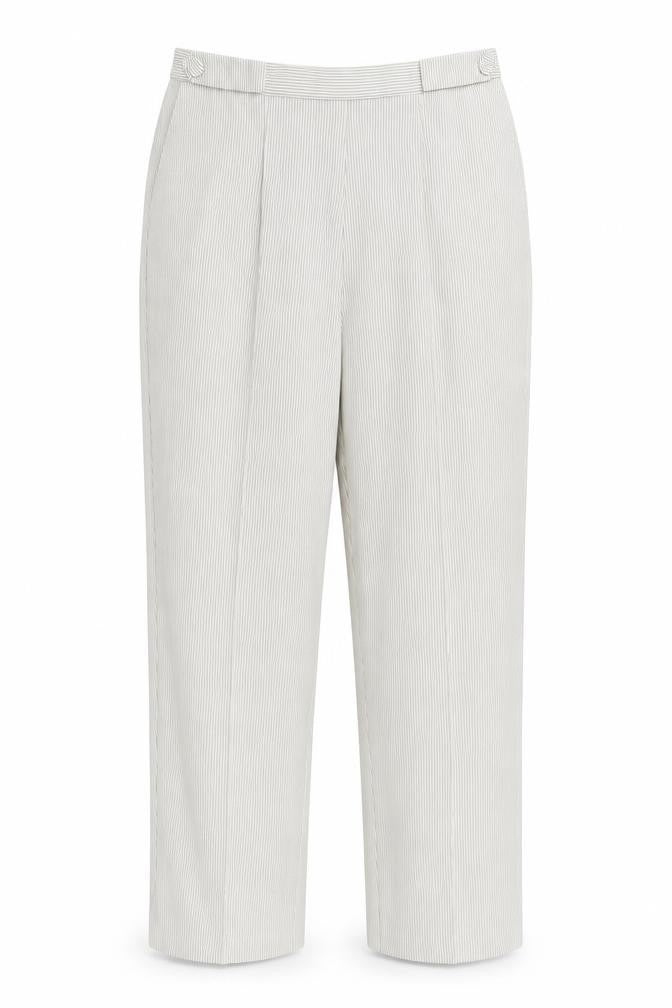 Bonmarché Womens Beige Striped Trousers Size 14 L26 in