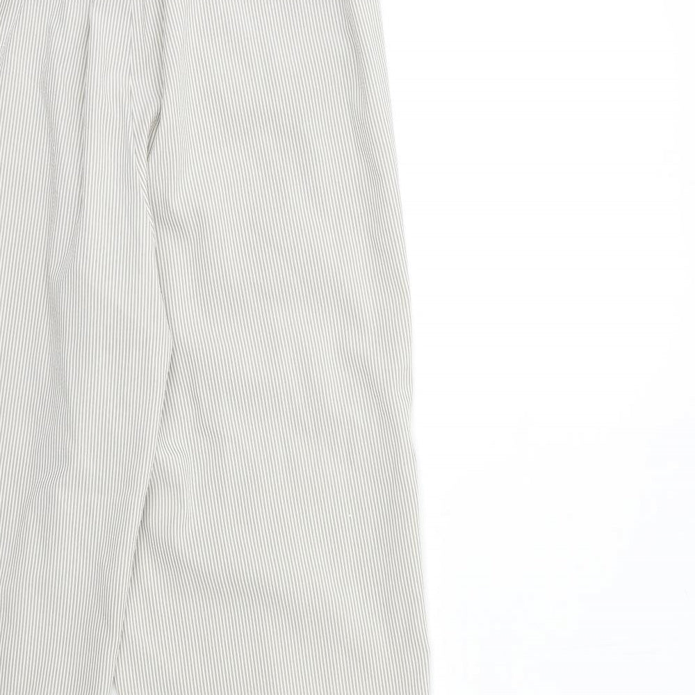 Bonmarché Womens Beige Striped  Trousers  Size 14 L26 in