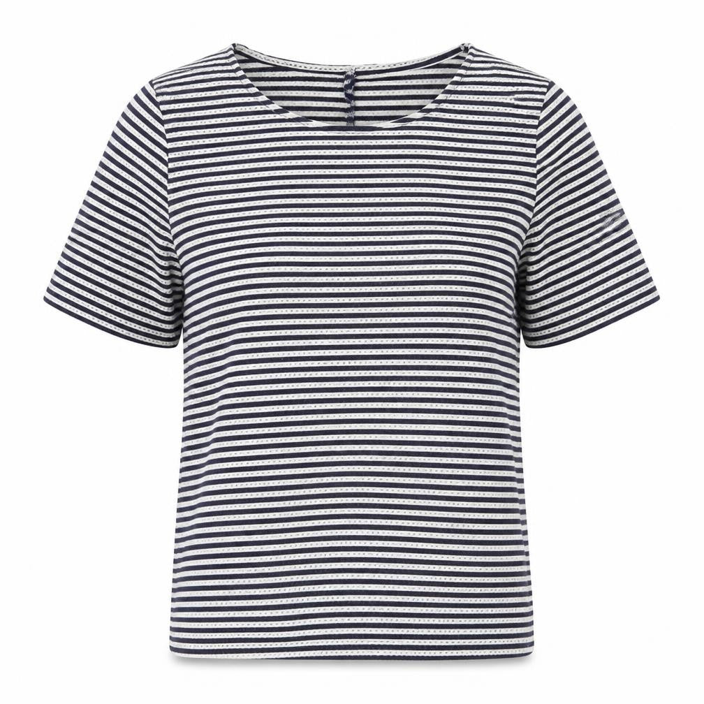NEXT Womens Blue Striped  Basic T-Shirt Size 8