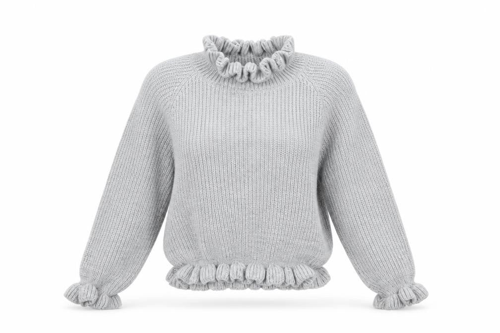 Cameo Rose Womens Grey Knit Pullover Jumper Size S