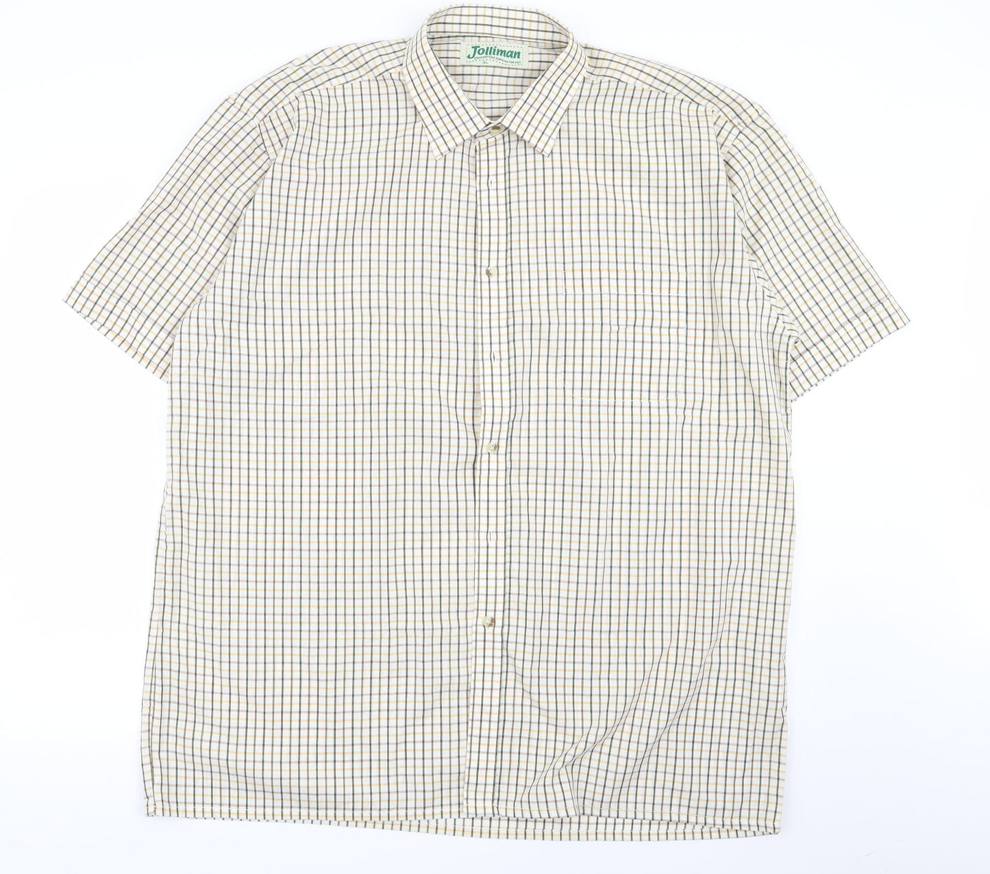 jolliman Mens Multicoloured Check   Button-Up Size XL