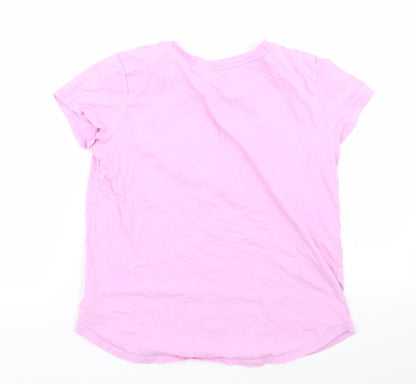Back view of Gap girls’ pink basic t-shirt, size 2XL