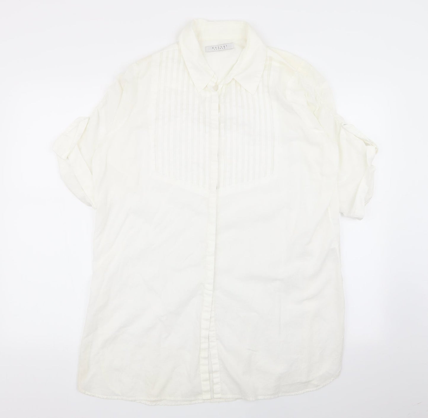 Nougat Womens White   Basic Button-Up Size 4