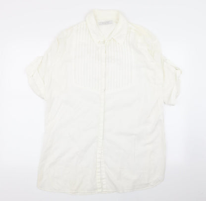 Nougat Womens White   Basic Button-Up Size 4