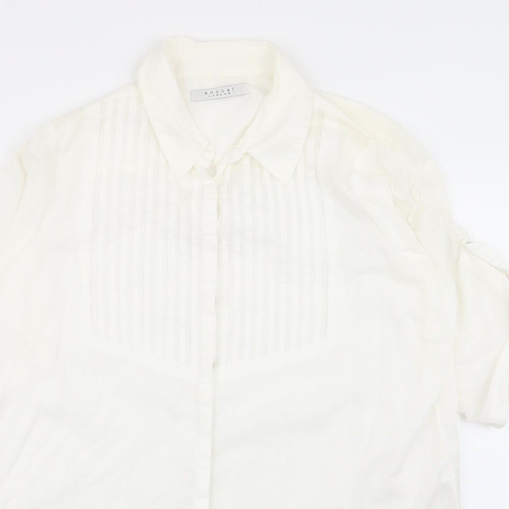 Nougat Womens White   Basic Button-Up Size 4