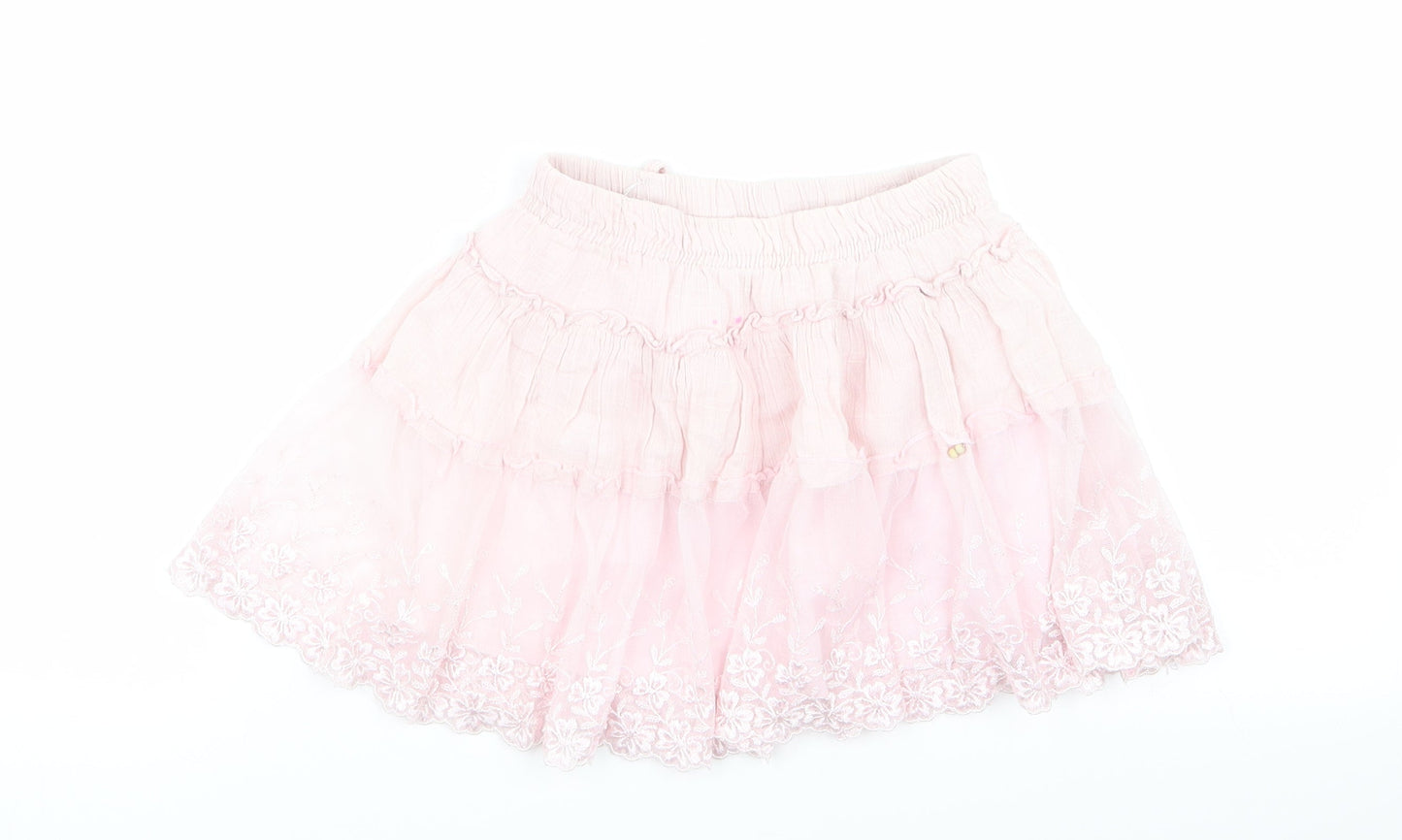 naqu Girls Pink Floral  Flare Skirt Size 5-6 Years