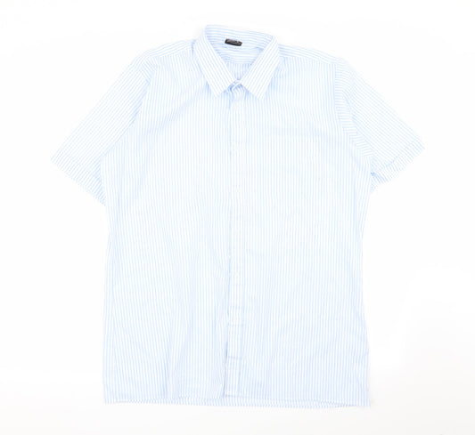 d amigo Mens Multicoloured Striped   Button-Up Size L