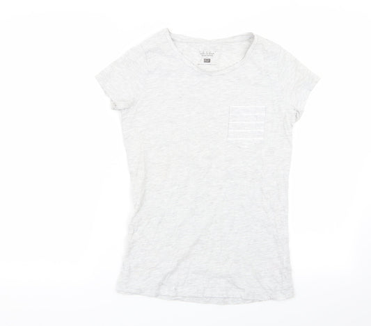 F&F Womens Grey Solid  Top Pyjama Top Size 6