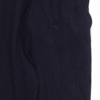 Close-up detail of Red Herring women’s blue trousers, size UK 14, 24-inch leg