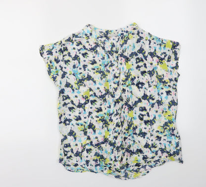 Preloved EAST  Womens Multicoloured Floral  Basic T-Shirt Size 14 - Front
