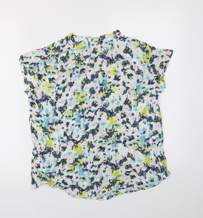 Preloved EAST  Womens Multicoloured Floral  Basic T-Shirt Size 14 - Back