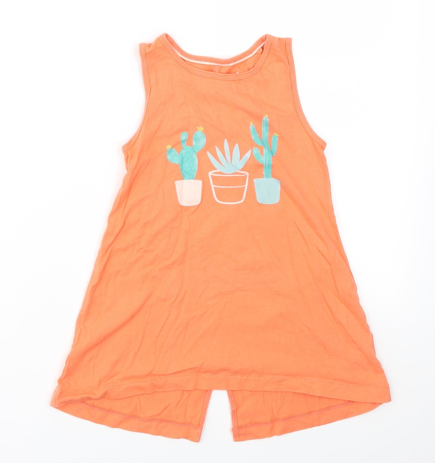 IUPILU Girls Orange   Basic T-Shirt Size 2-3 Years