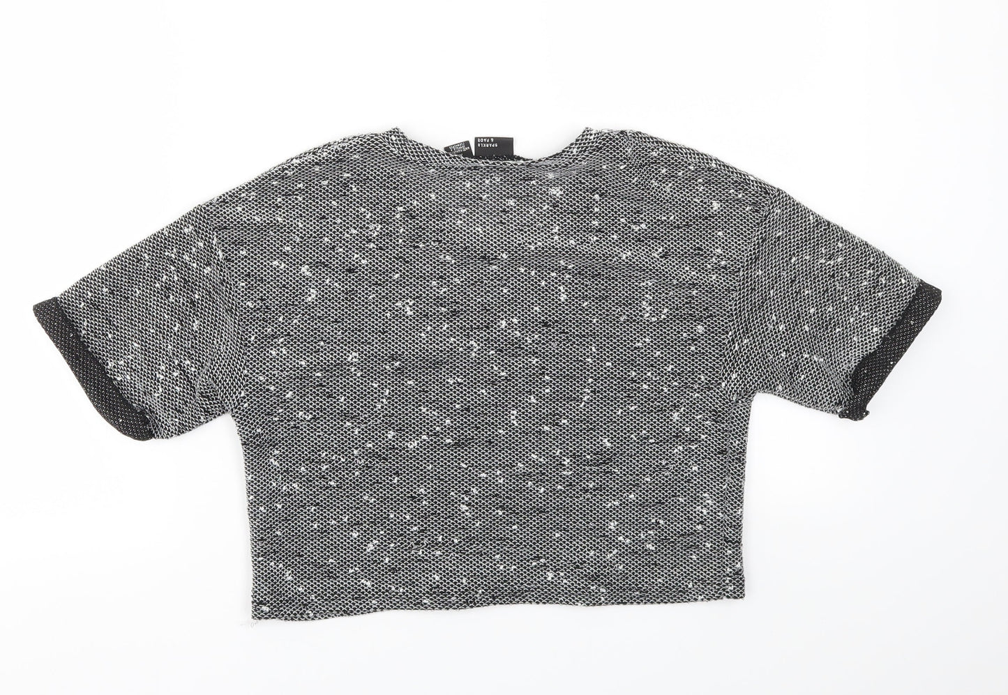 Sparkle & Fade Womens Black   Cropped T-Shirt Size XS