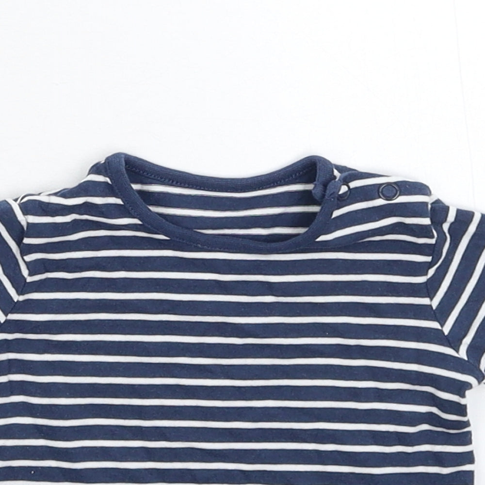 TU Baby Blue Striped  Basic T-Shirt Size 3-6 Months