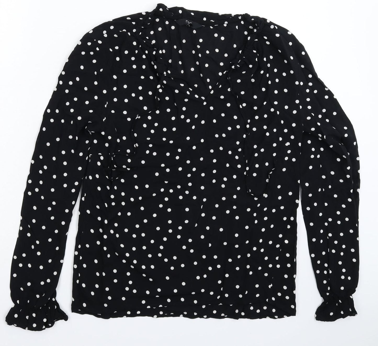 NEXT Womens Black Polka Dot  Basic Blouse Size 8