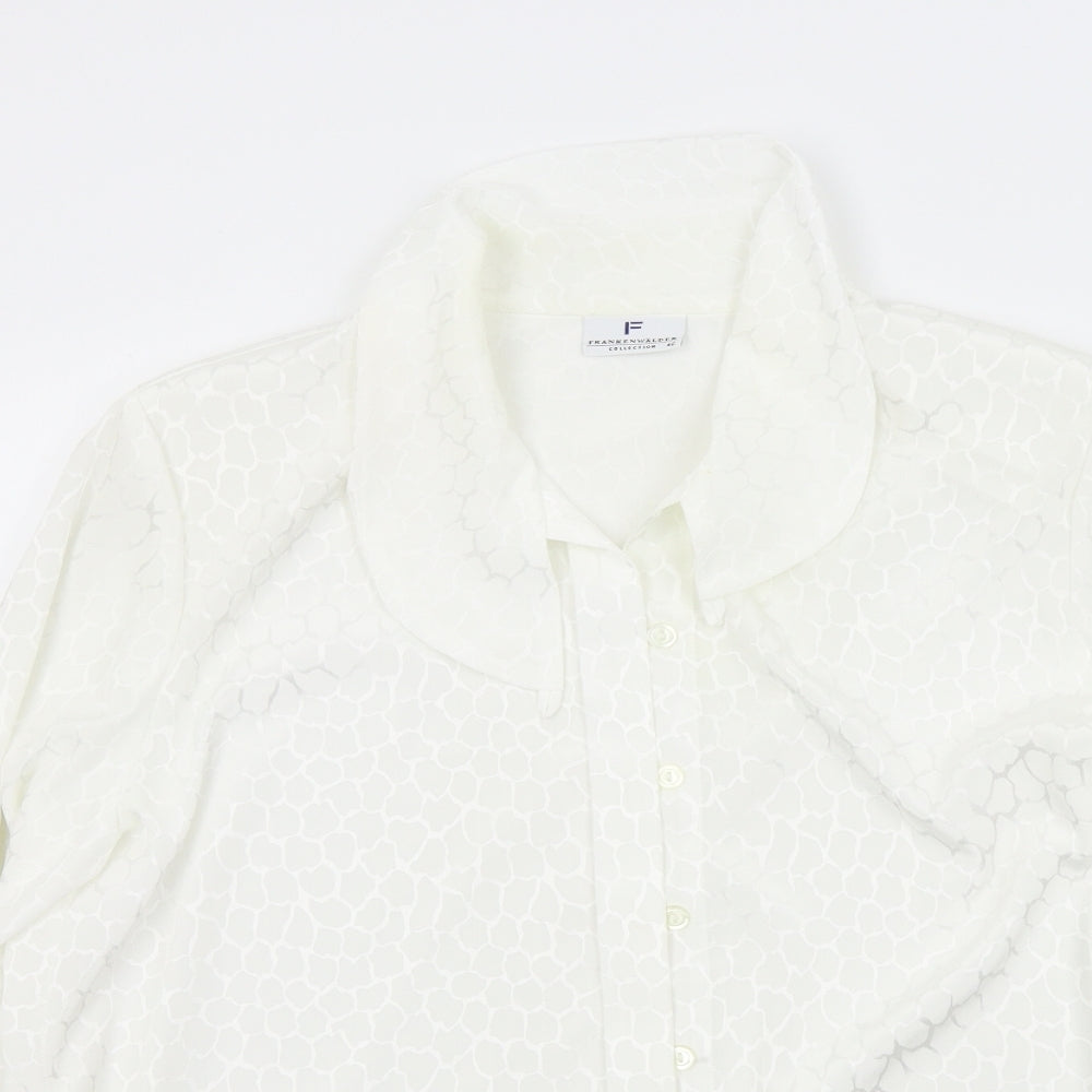 frankenwalder Womens White   Basic Button-Up Size 42