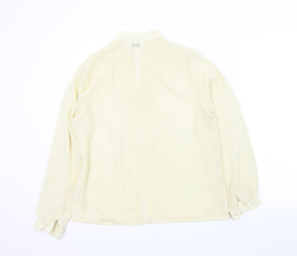 bellino Womens Beige Colourblock  Basic Button-Up Size 12