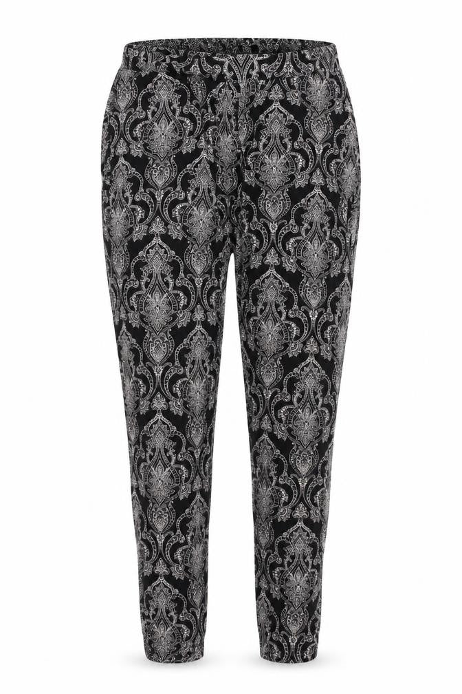 Cynthia Rowley Womens Black Geometric  Jogger Trousers Size XL L29 in