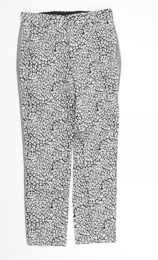 Preworn Womens Grey Geometric  Trousers  Size 30 in L29 in
