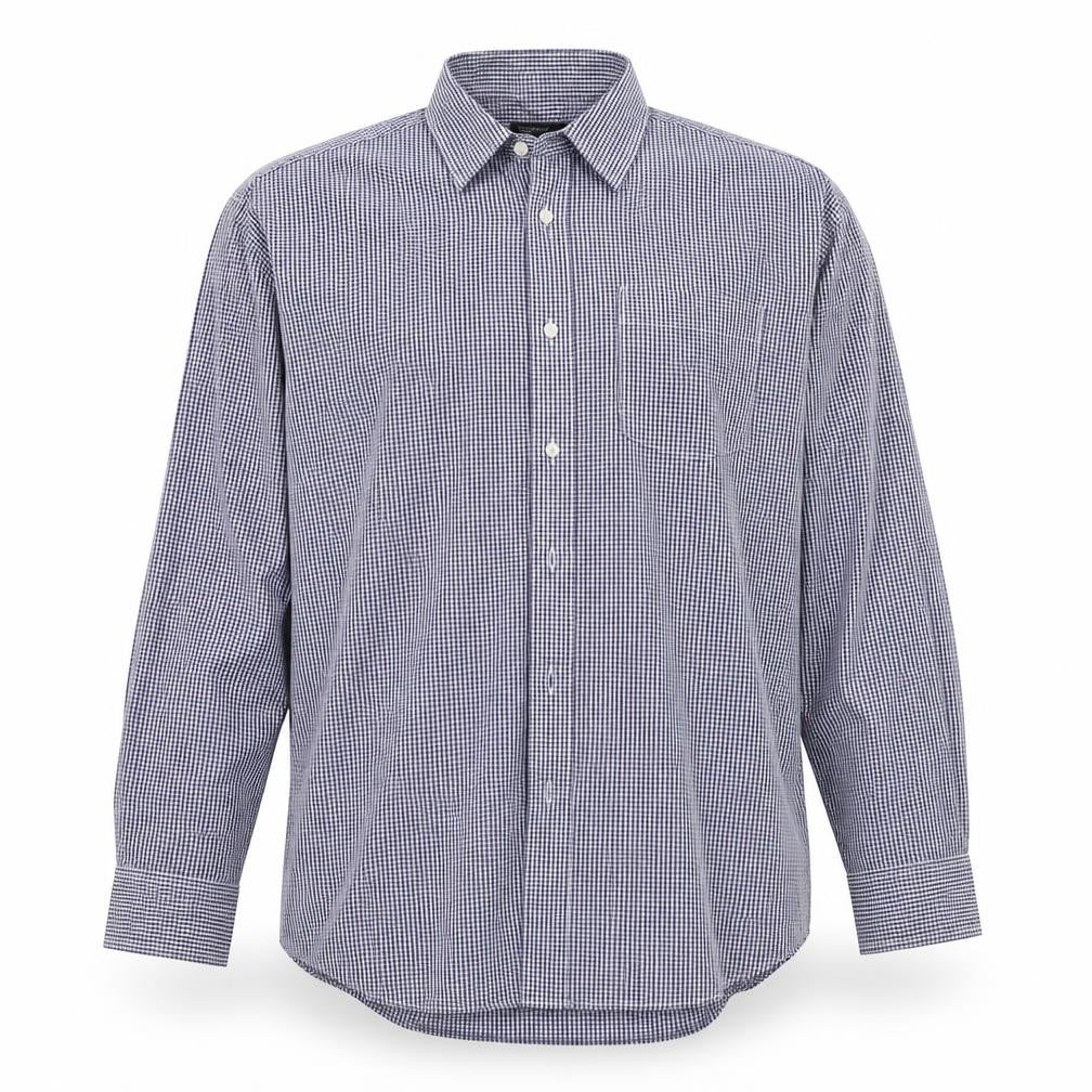 Cedarwood State Mens Blue Geometric Button-Up Size 17