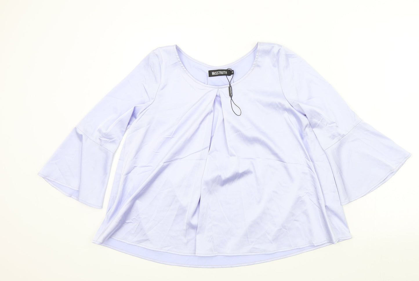 Misstruth Womens Purple Colourblock  Basic Blouse Size 8