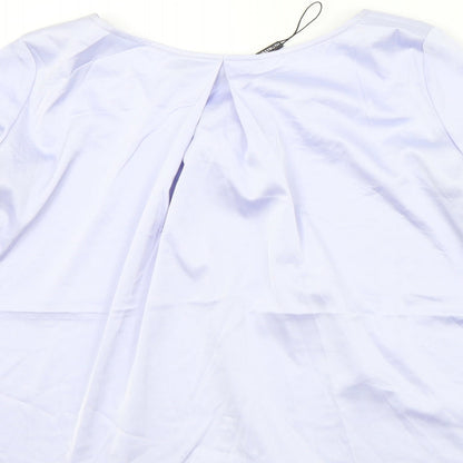 Misstruth Womens Purple Colourblock  Basic Blouse Size 8
