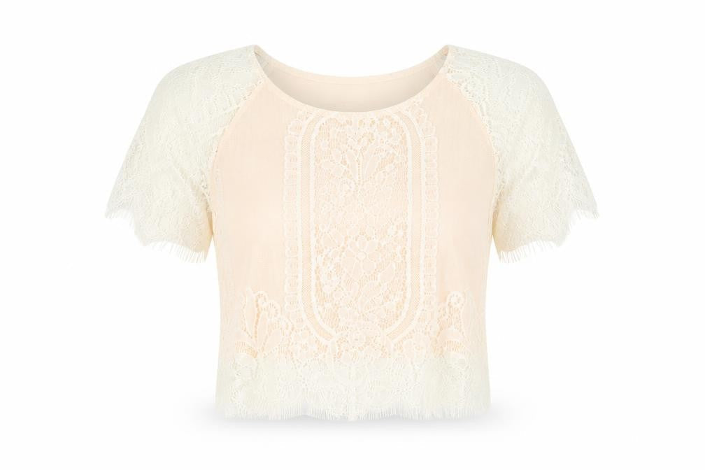 RAVI FAMOUSE Womens White Geometric  Basic Blouse Size 8
