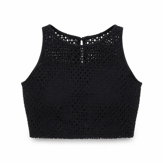 RAVI FAMOUS Womens Black Colourblock  Basic T-Shirt Size 8