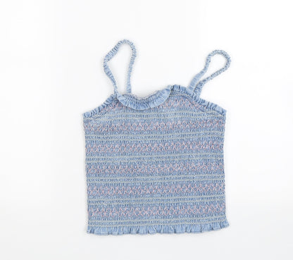 Additional front view of Marks & Spencer girls’ black basic tank, size 10-11, years