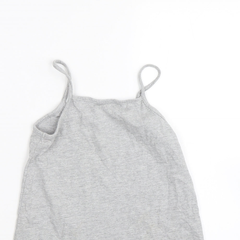 Matalan Girls Grey   Basic Tank Size 7 Years