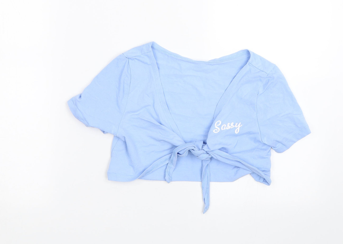 Shien Womens Blue   Cropped T-Shirt Size S