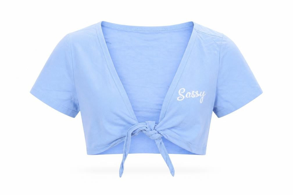 Shien Womens Blue   Cropped T-Shirt Size S