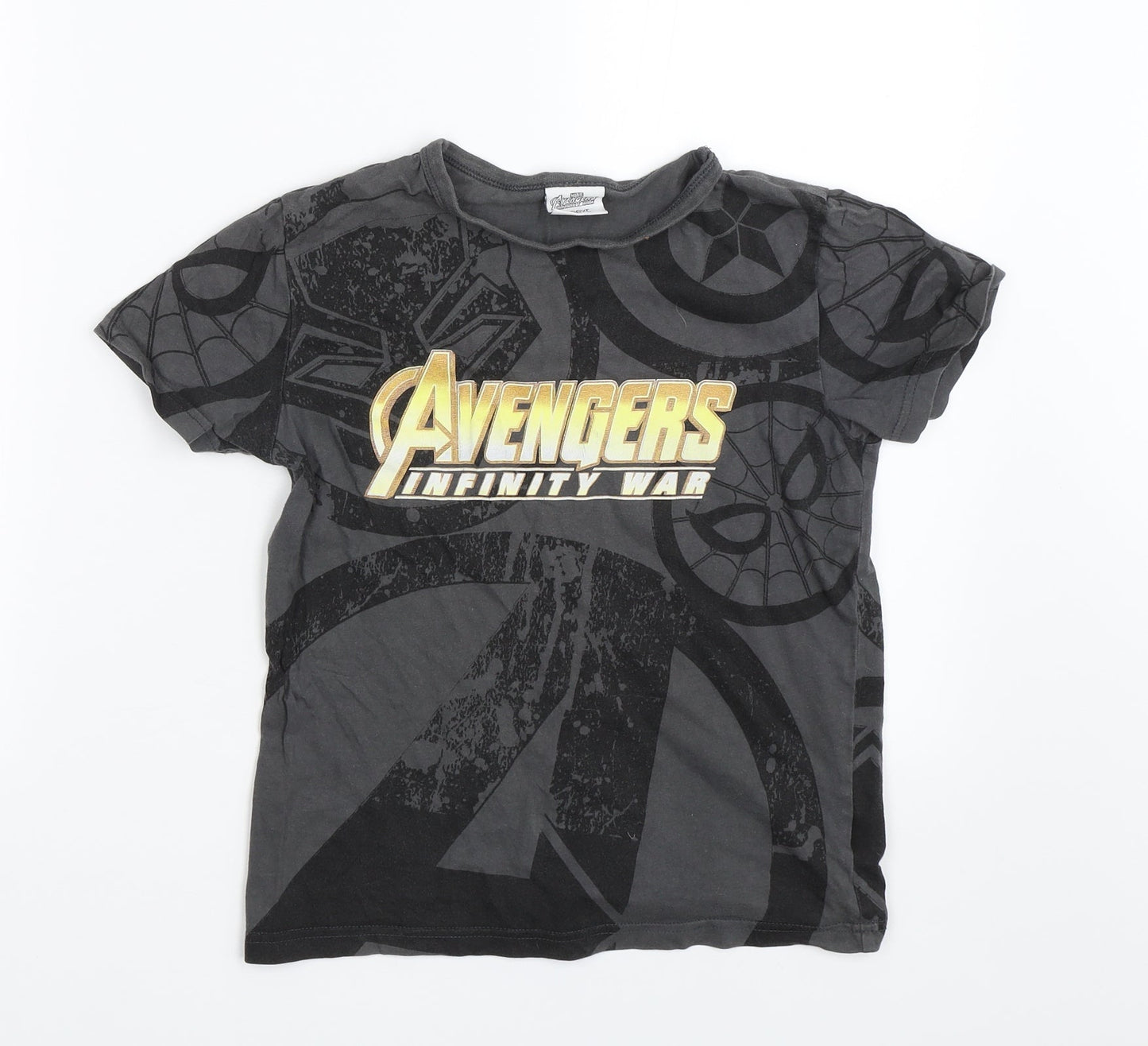 NEXT Boys Grey   Basic T-Shirt Size 8 Years  - Avengers Infinity War