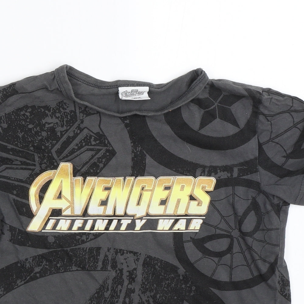 NEXT Boys Grey   Basic T-Shirt Size 8 Years  - Avengers Infinity War