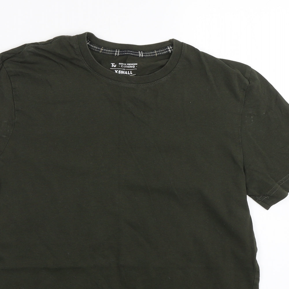 TU Womens Green   Basic T-Shirt Size XS